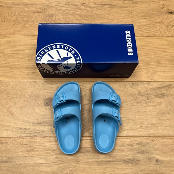 Birkenstock Light Blue Slide Sandals - Picture 1 of 1